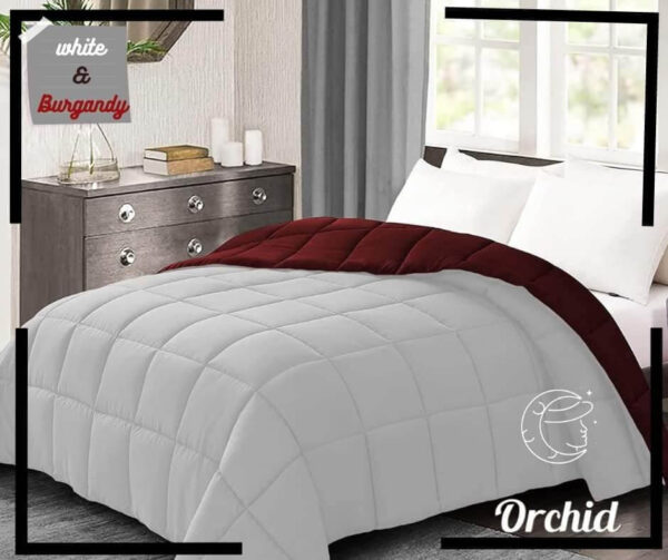لحاف اوركيد الشتوي الدبل فيس نبتي في ابيض