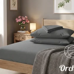 ملايه استك رمادي غامق قطن من اوركيد