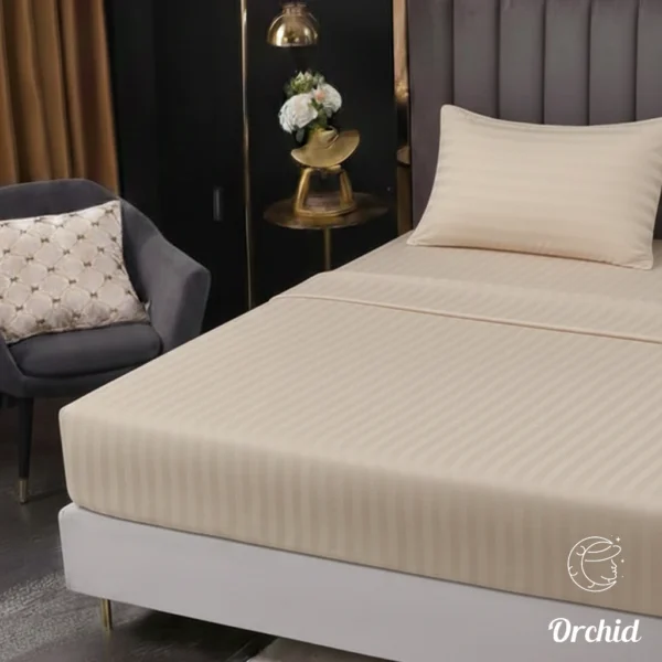 طقم ملايه استرايب مقلم قطن - 3 قطع