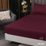 طقم ملايه استرايب مقلم قطن - 3 قطع - Image 8